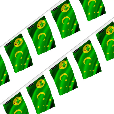 Guirlande drapeau îles cocos polyester à suspendre