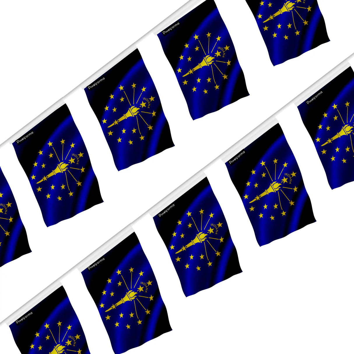 Guirlande drapeau indiana polyester résistant à accrocher