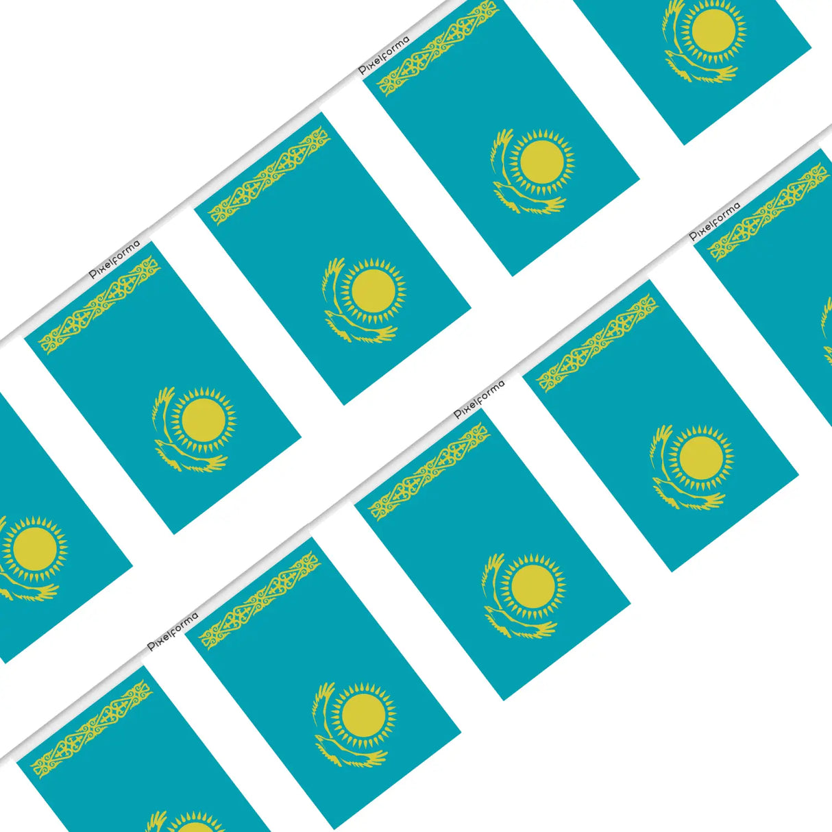 Guirlande drapeau kazakhstan - pixelforma