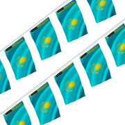 Guirlande drapeau kazakhstan polyester à accrocher extérieur
