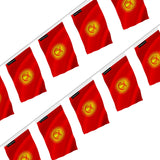 Guirlande drapeau kirghizistan en polyester à accrocher