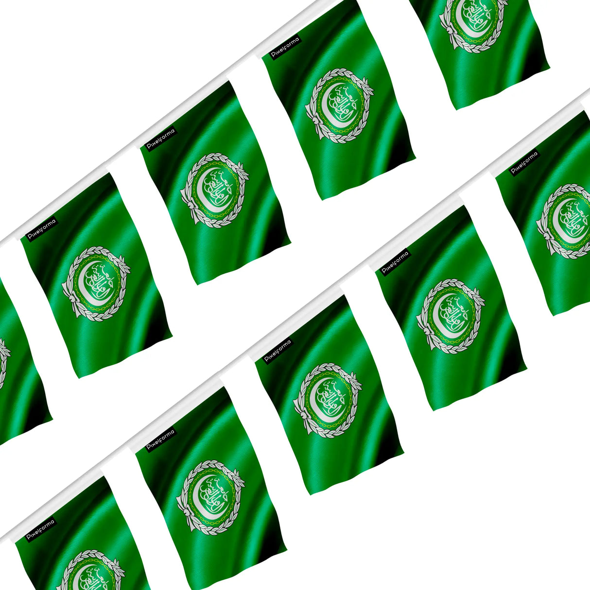 Guirlande drapeau ligue arabe en polyester résistant