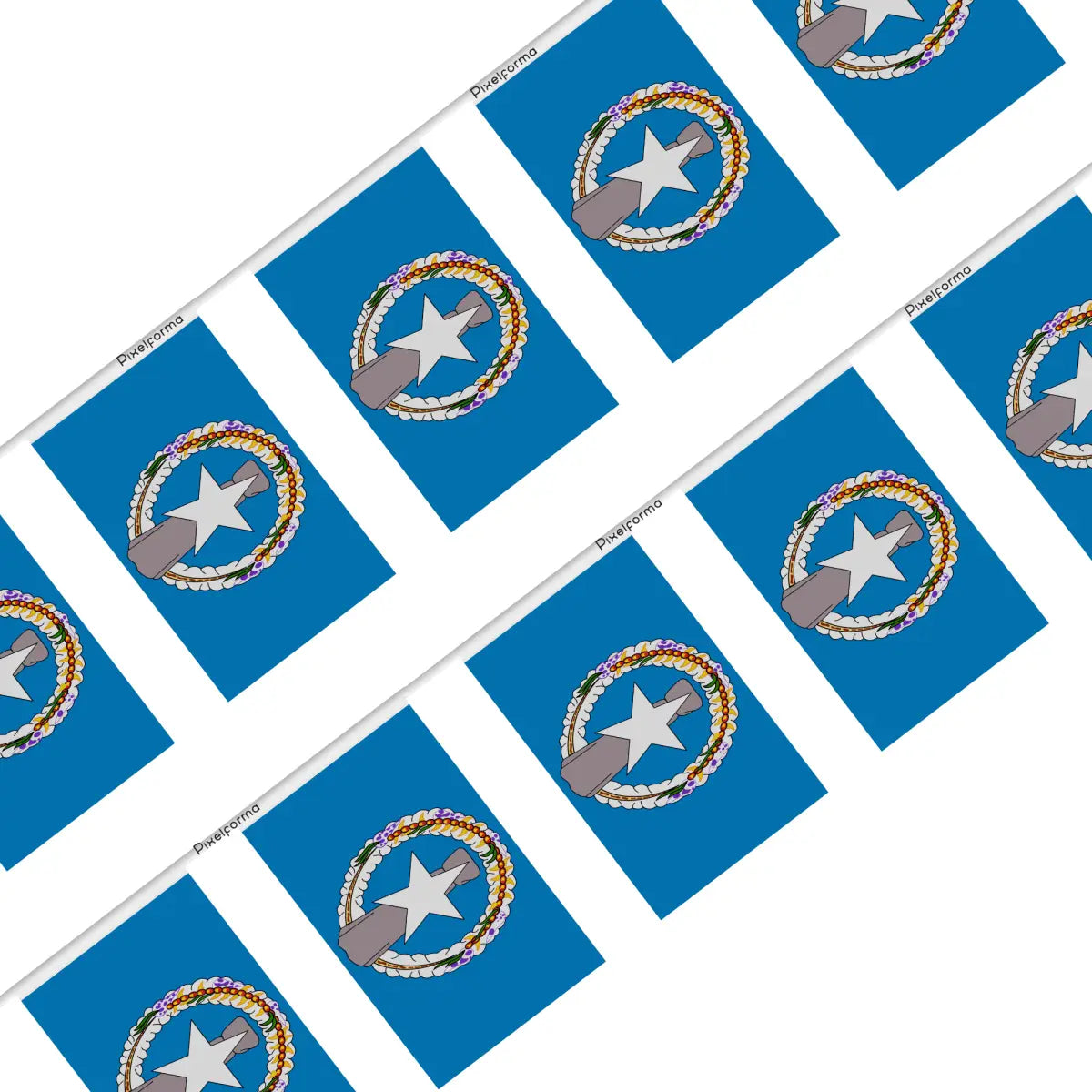 Guirlande Drapeau l'Îles Mariannes du Nord en Polyester - Pixelforma 