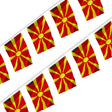 Guirlande drapeau macédoine du nord polyester à suspendre