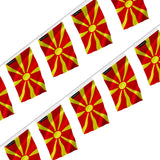 Guirlande drapeau macédoine du nord polyester à suspendre