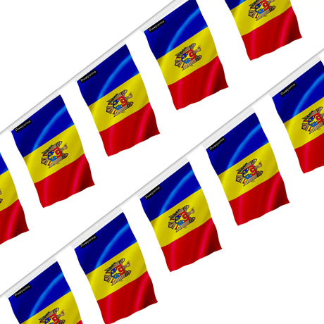 Guirlande drapeau moldavie polyester à suspendre événement