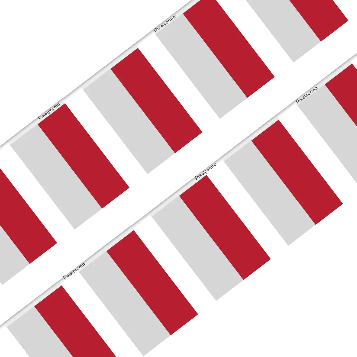 Guirlande Drapeau Monaco en Polyester - Pixelforma 