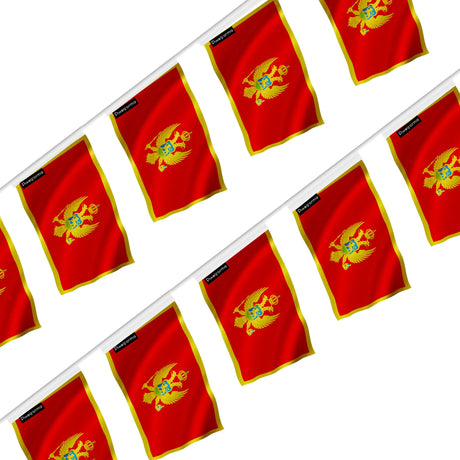 Guirlande drapeau monténégro polyester à accrocher