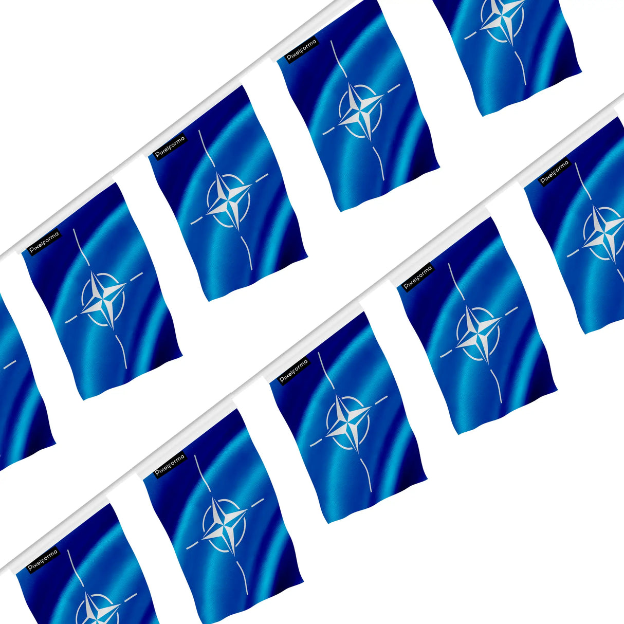 Guirlande drapeau otan en polyester résistant à accrocher