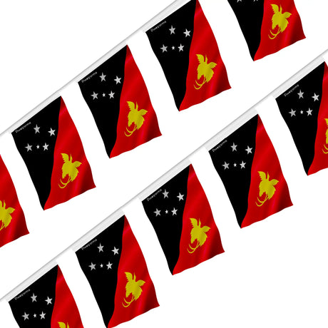 Guirlande drapeau papouasie-nouvelle-guinée polyester à suspendre