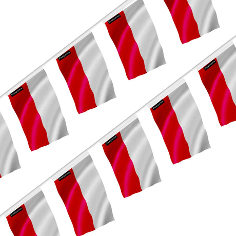 Guirlande drapeau pologne en polyester à suspendre