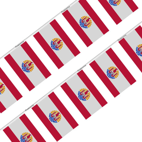 Guirlande Drapeau Polynésie française en Polyester - Pixelforma 