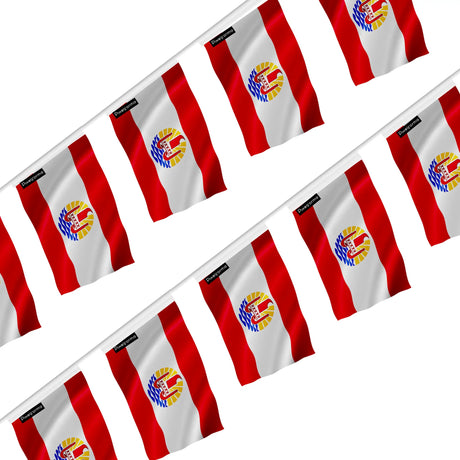 Guirlande drapeau polynésie française en polyester à suspendre
