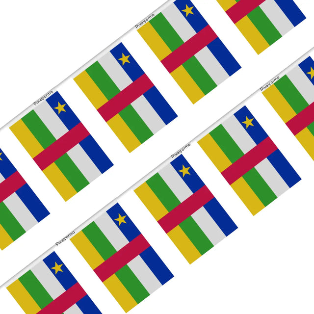 Guirlande Drapeau République centrafricaine en Polyester - Pixelforma 