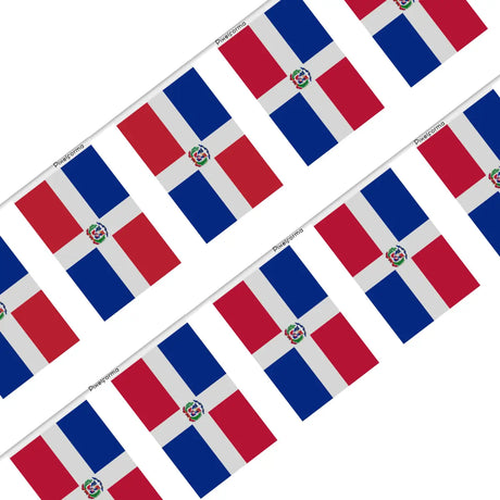 Guirlande Drapeau République dominicaine en Polyester - Pixelforma 