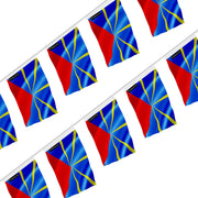 Guirlande drapeau réunion en polyester à accrocher
