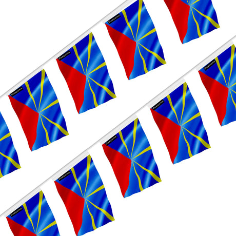 Guirlande drapeau réunion en polyester à accrocher