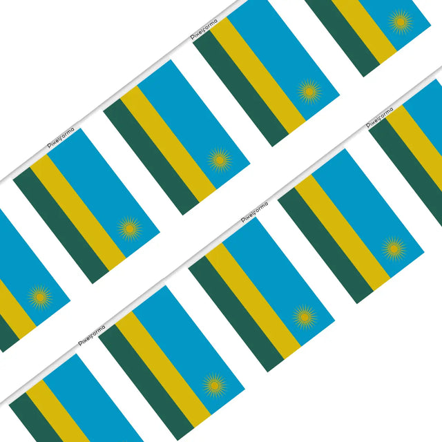 Guirlande Drapeau Rwanda en Polyester - Pixelforma 