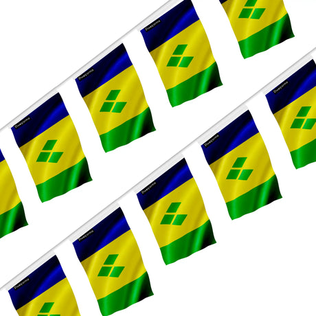 Guirlande drapeau saint-vincent polyester usage extérieur