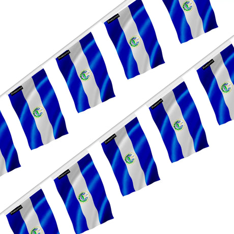 Guirlande drapeau salvador en polyester à suspendre