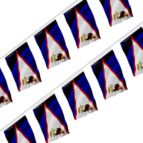 Guirlande drapeau samoa américaines en polyester à suspendre