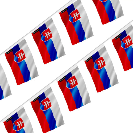 Guirlande drapeau slovaquie en polyester à suspendre