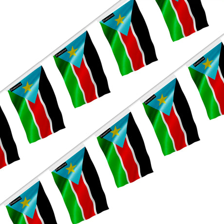 Guirlande drapeau soudan du sud en polyester à suspendre