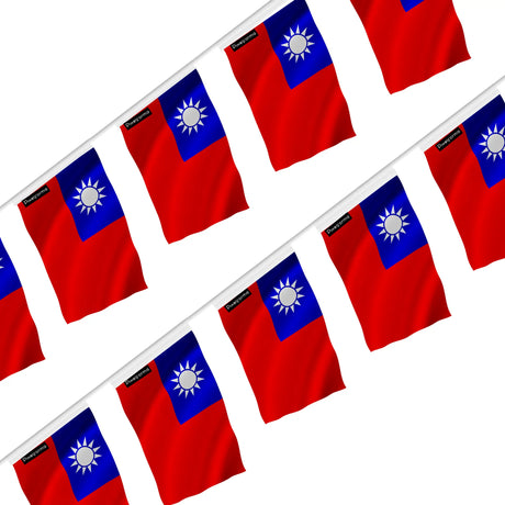 Guirlande drapeau taïwan en polyester à accrocher