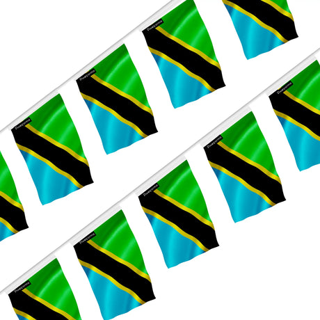 Guirlande drapeau tanzanie en polyester à accrocher