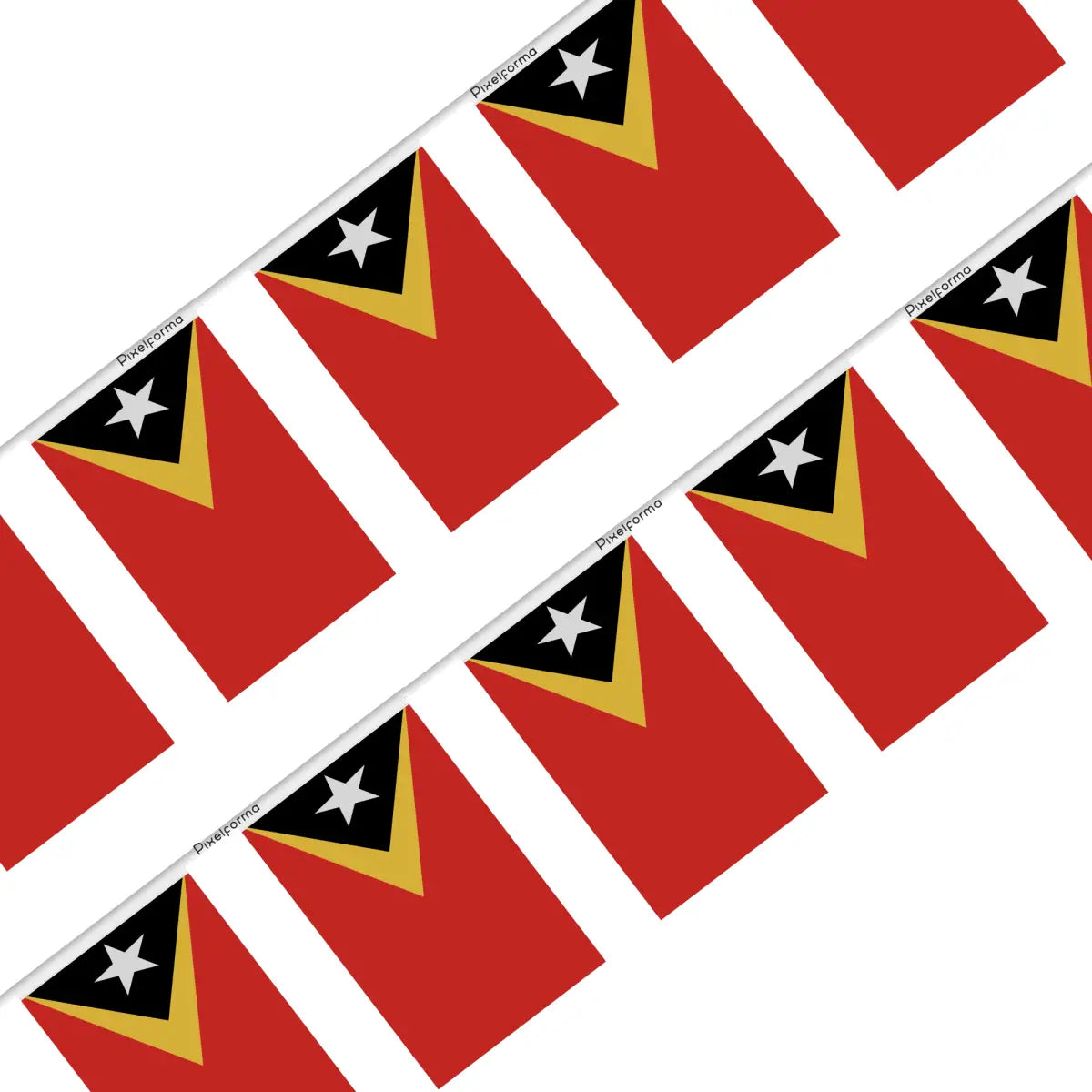 Guirlande drapeau timor oriental - pixelforma