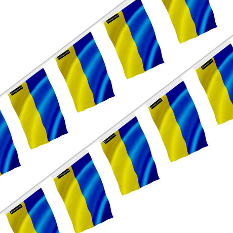 Guirlande drapeau ukraine polyester à accrocher décoration