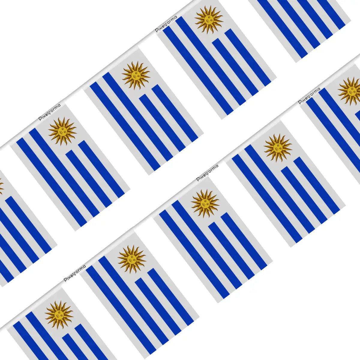 Guirlande Drapeau Uruguay en Polyester - Pixelforma 