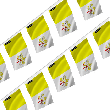 Guirlande drapeau vatican en polyester à accrocher