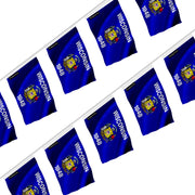 Guirlande drapeau wisconsin en polyester résistant à accrocher