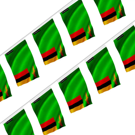 Guirlande drapeau zambie en polyester à accrocher