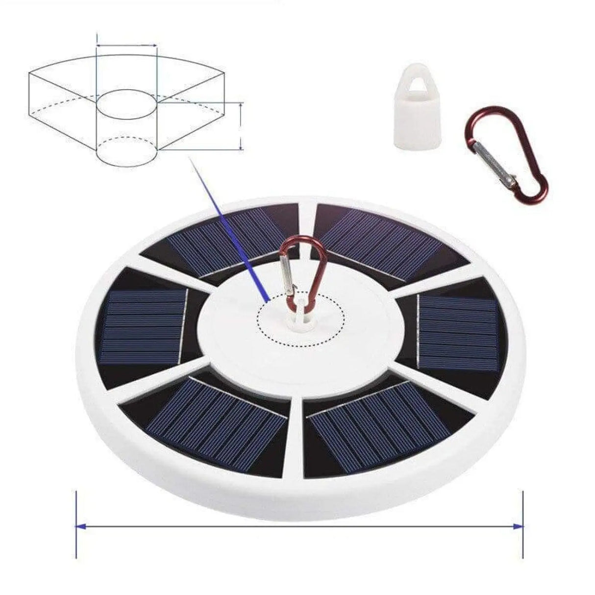 Lampe solaire pour mât de drapeau pour toute la nuit - pixelforma