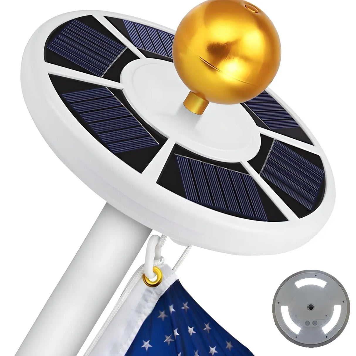 Lampe solaire pour mât de drapeau pour toute la nuit - pixelforma