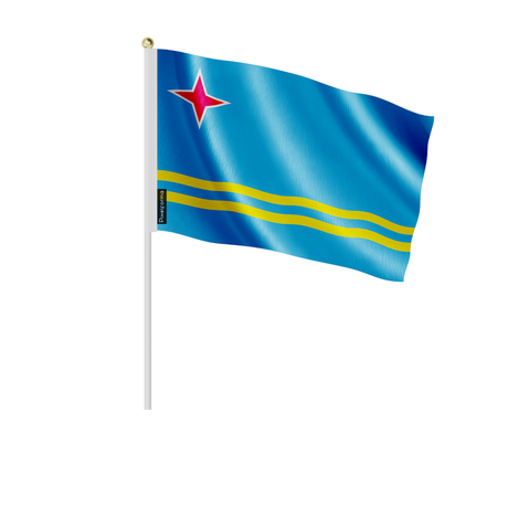 Lots mini drapeau aruba en plusieurs tailles - pixelforma