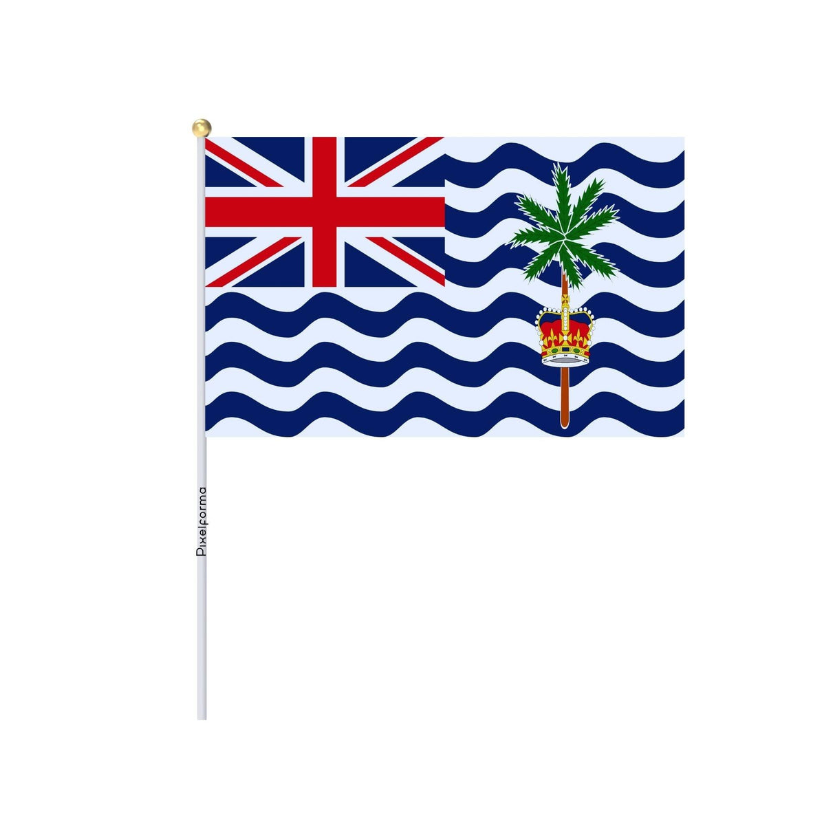 Lots Mini Drapeau du Territoire britannique de l'océan Indien en plusieurs tailles - Pixelforma 