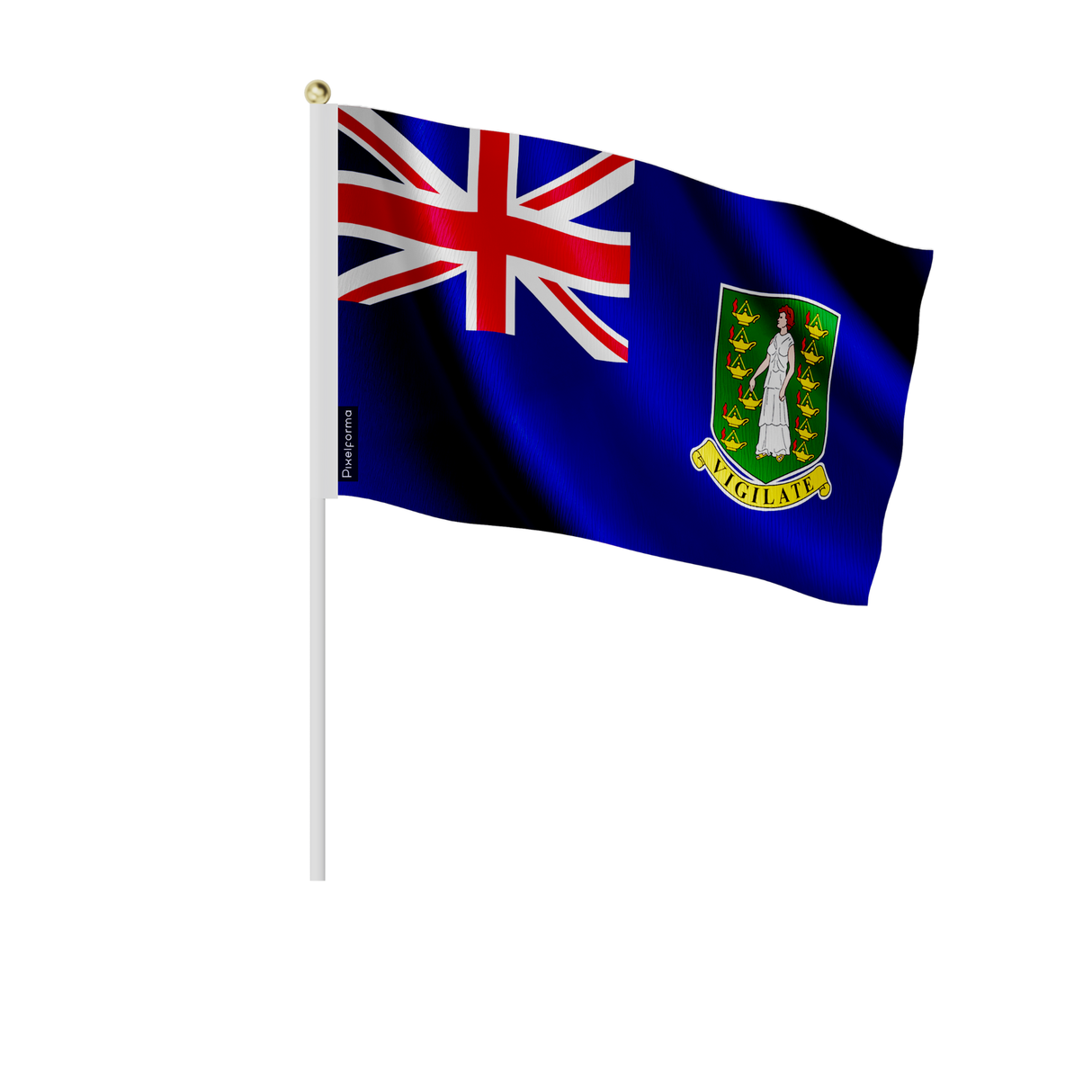 Lots mini drapeau îles vierges britanniques en plusieurs tailles - pixelforma