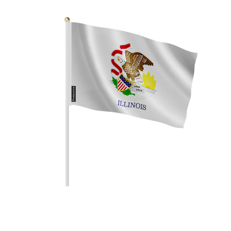 Lots mini drapeau illinois en plusieurs tailles - pixelforma