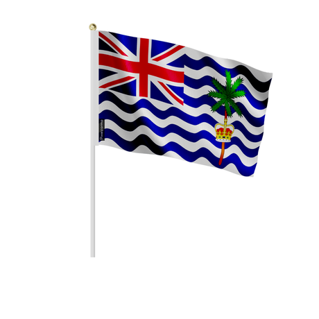 Lots mini drapeau territoire britannique de l’océan indien en plusieurs tailles - pixelforma