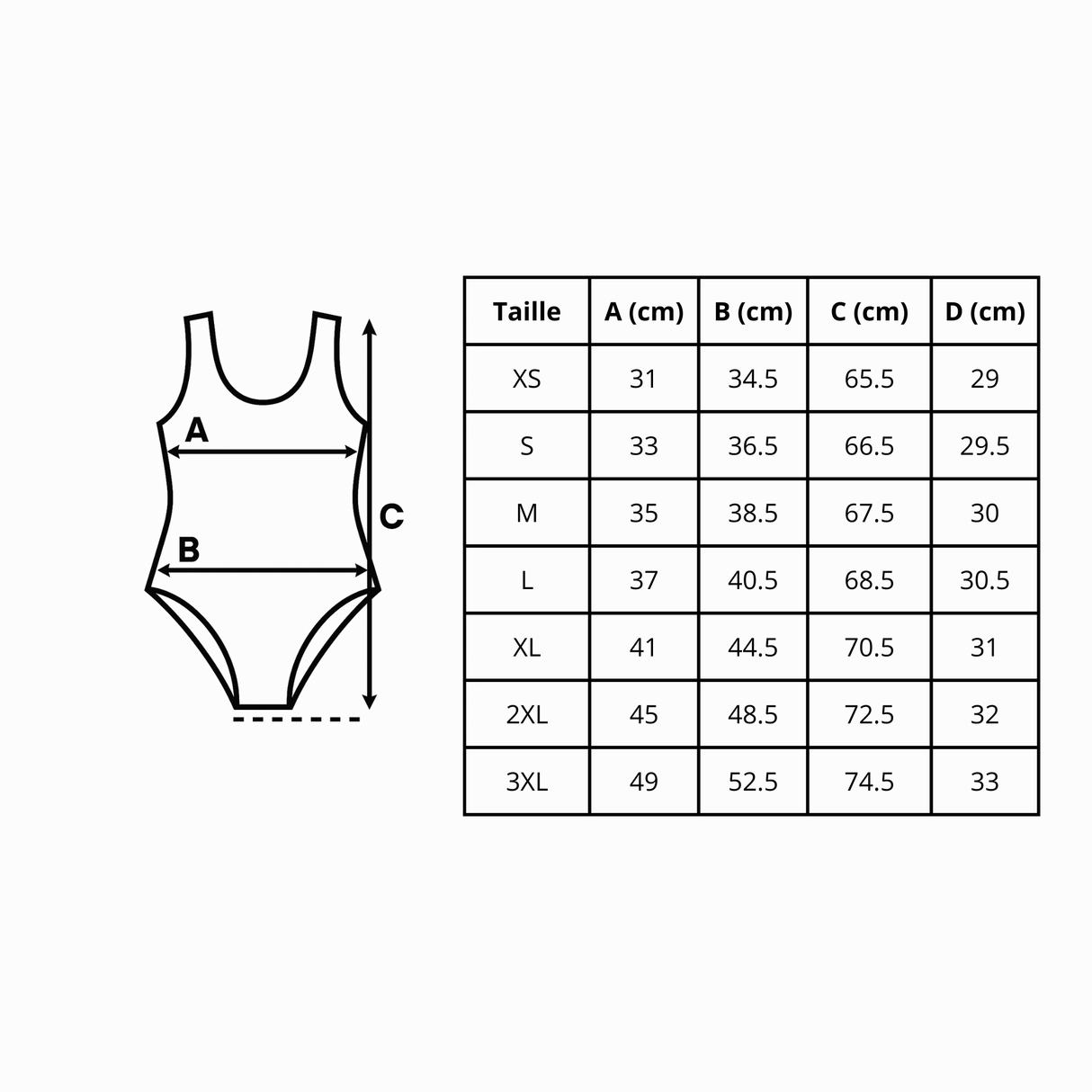 Maillot de bain 1 pièce drapeau corée du sud - pixelforma