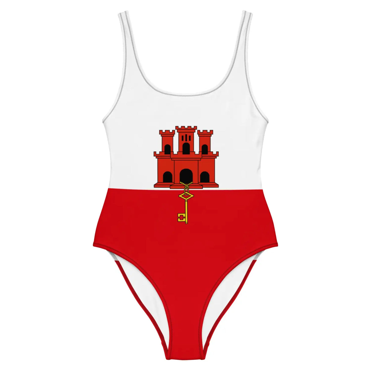 Maillot de bain 1 pièce drapeau gibraltar - pixelforma