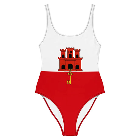 Maillot de bain 1 pièce drapeau gibraltar - pixelforma