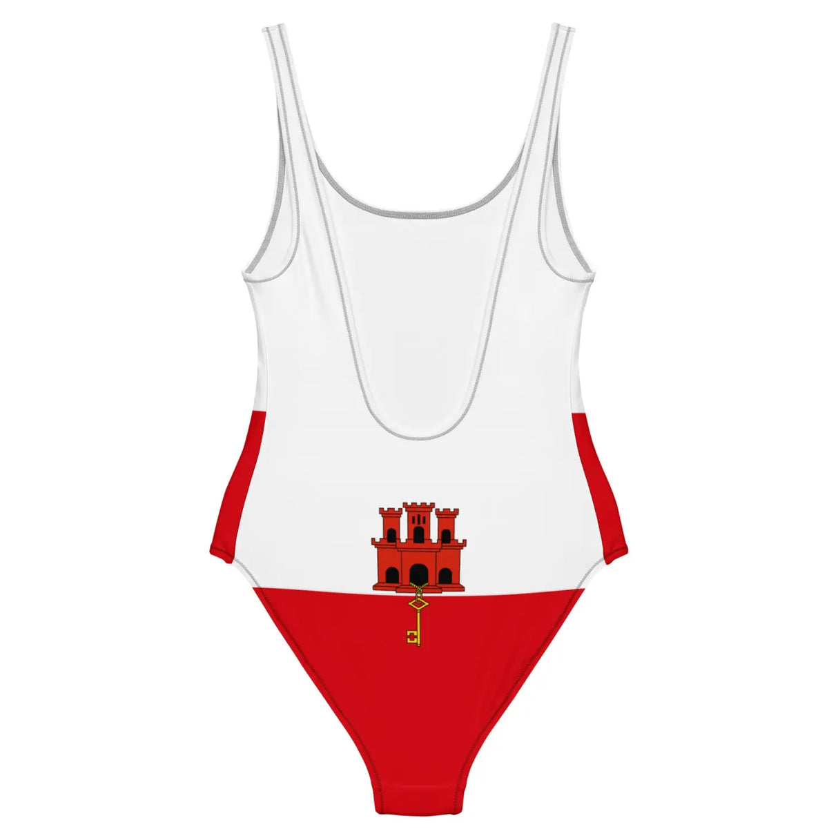Maillot de bain 1 pièce drapeau gibraltar - pixelforma