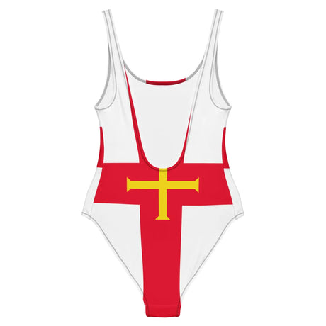 Maillot de bain 1 pièce drapeau guernesey - pixelforma