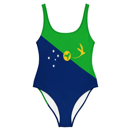 Maillot de bain 1 pièce drapeau île christmas - pixelforma