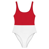 Maillot de bain 1 pièce drapeau monaco - pixelforma