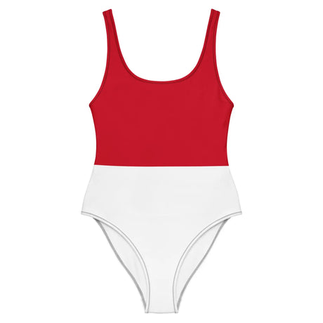 Maillot de bain 1 pièce drapeau monaco - pixelforma